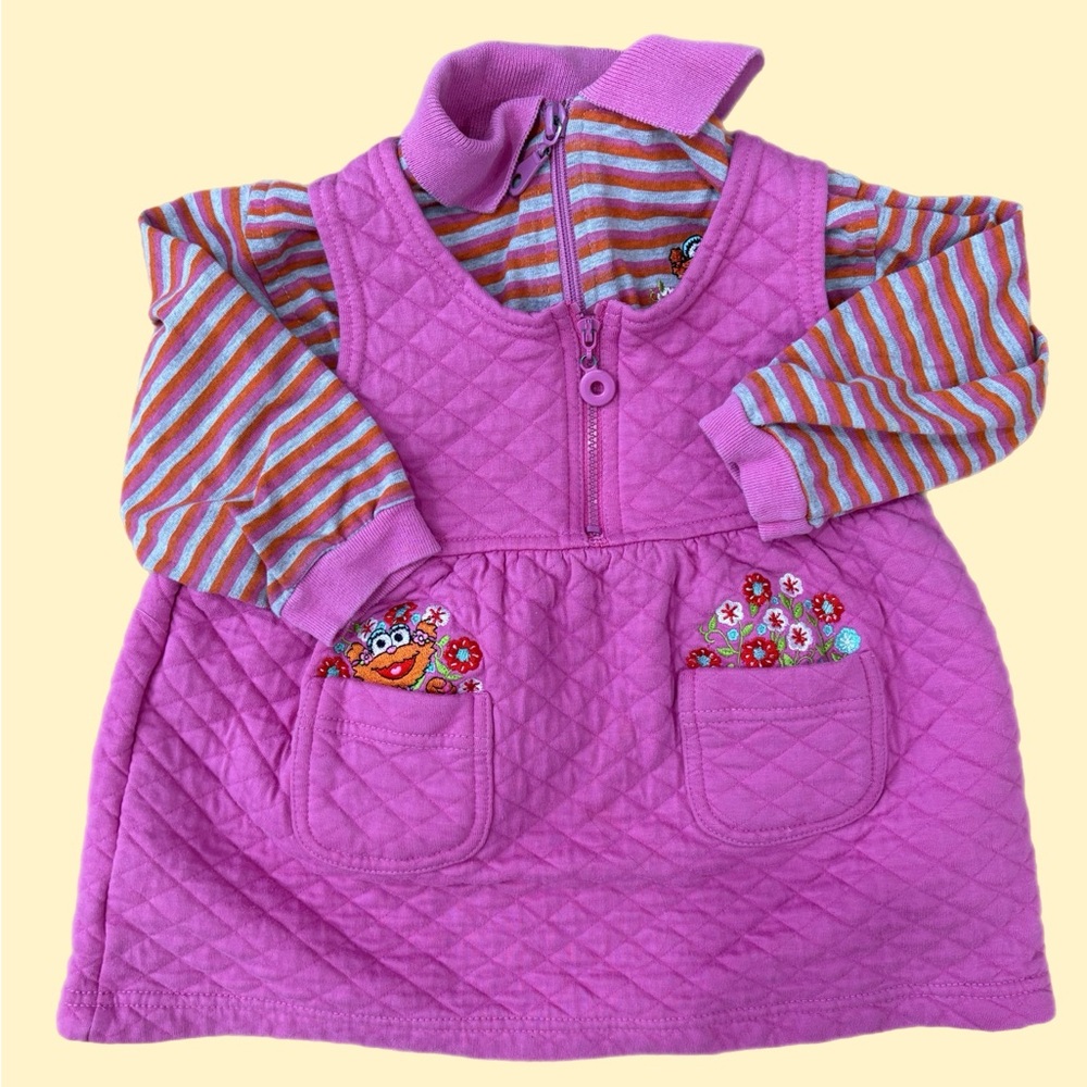 Vintage Sesame Street Zoe Dress Set 24m